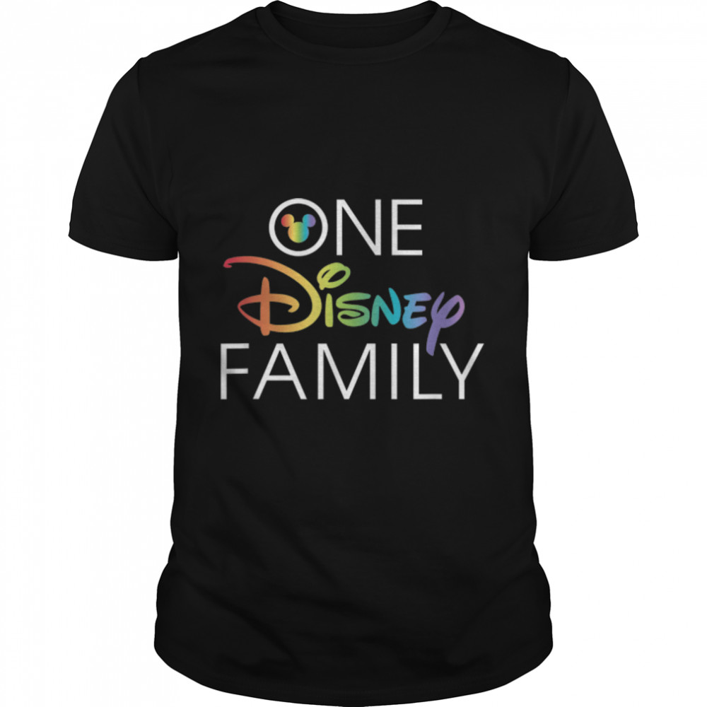 Disney Mickey Mouse One Disney Family Rainbow Pride Logo T-Shirt B09T1BT2SM