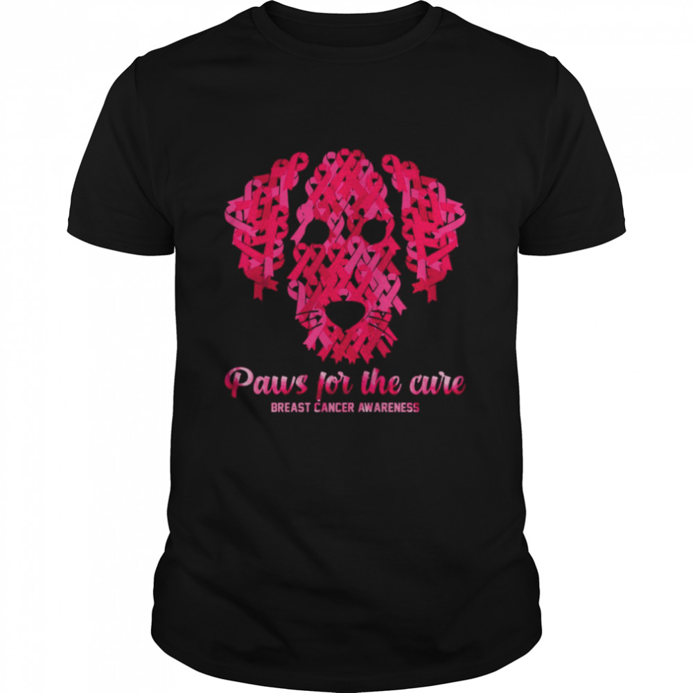 Dog Paws For The Cure Breast Cancer Awareness T-Shirt, Tshirt, Hoodie, Sweatshirt, Long Sleeve, Youth, funny shirts, gift shirts, Graphic Tee