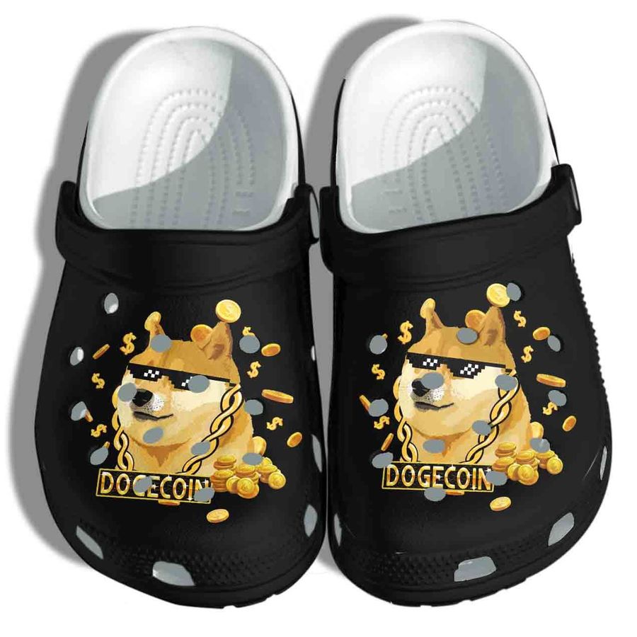 Dogecoin Shoes Crocs Clog Birthday Gift For Man Woman