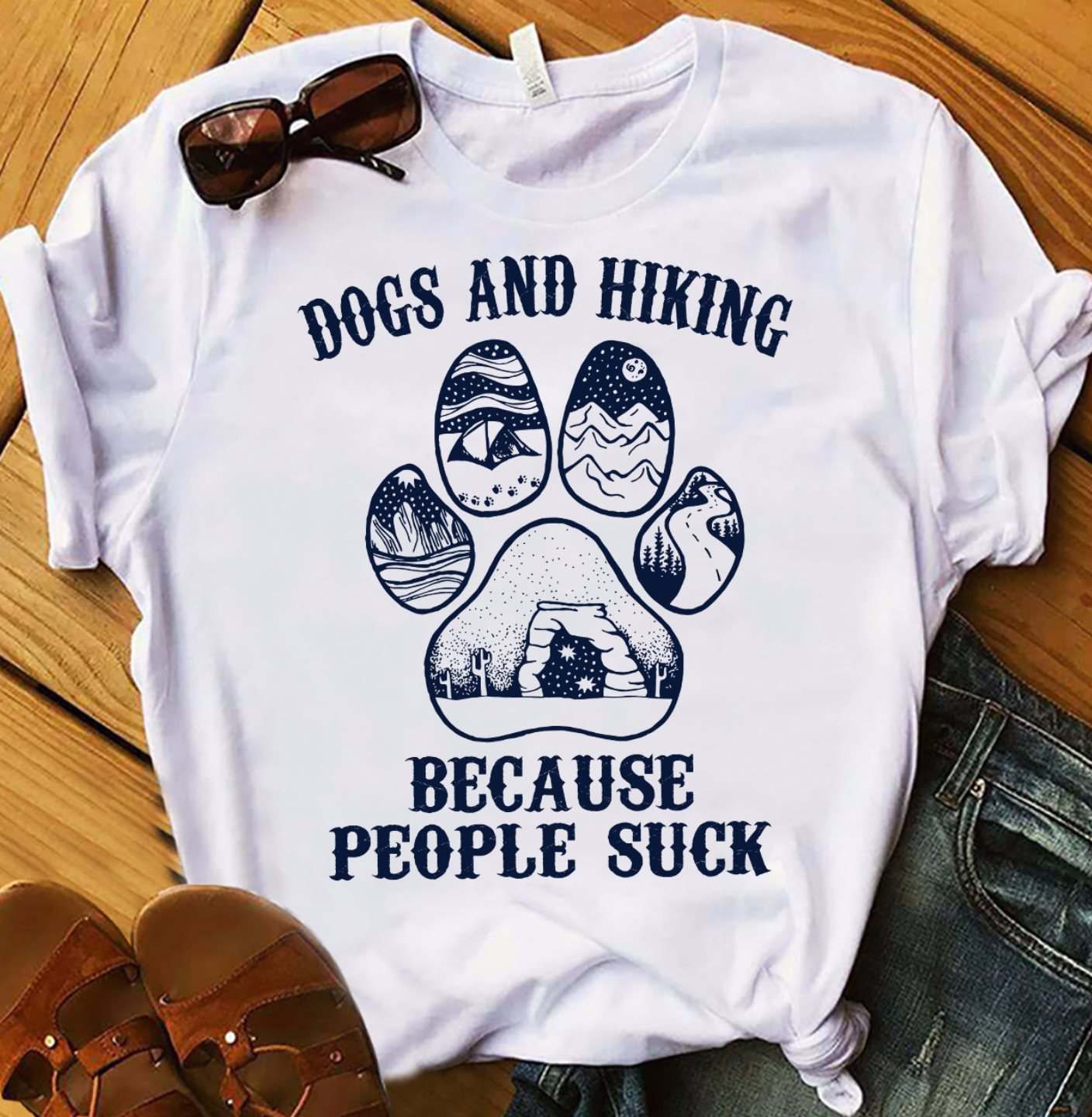Dogs and hiking because people suck – Dog footprint, love hiking person
