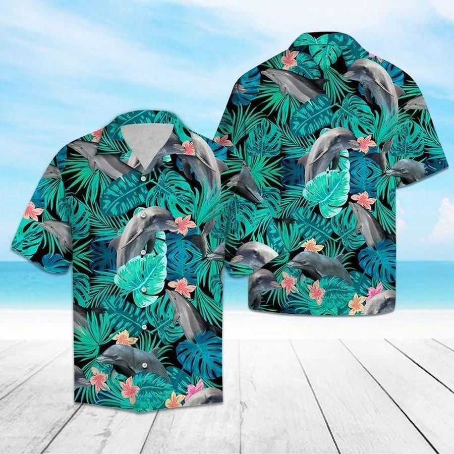 Dolphin Hawaiian Shirt Pre13240, Hawaiian shirt, beach shorts, One-Piece Swimsuit, Polo shirt, funny shirts, gift shirts, Graphic Tee