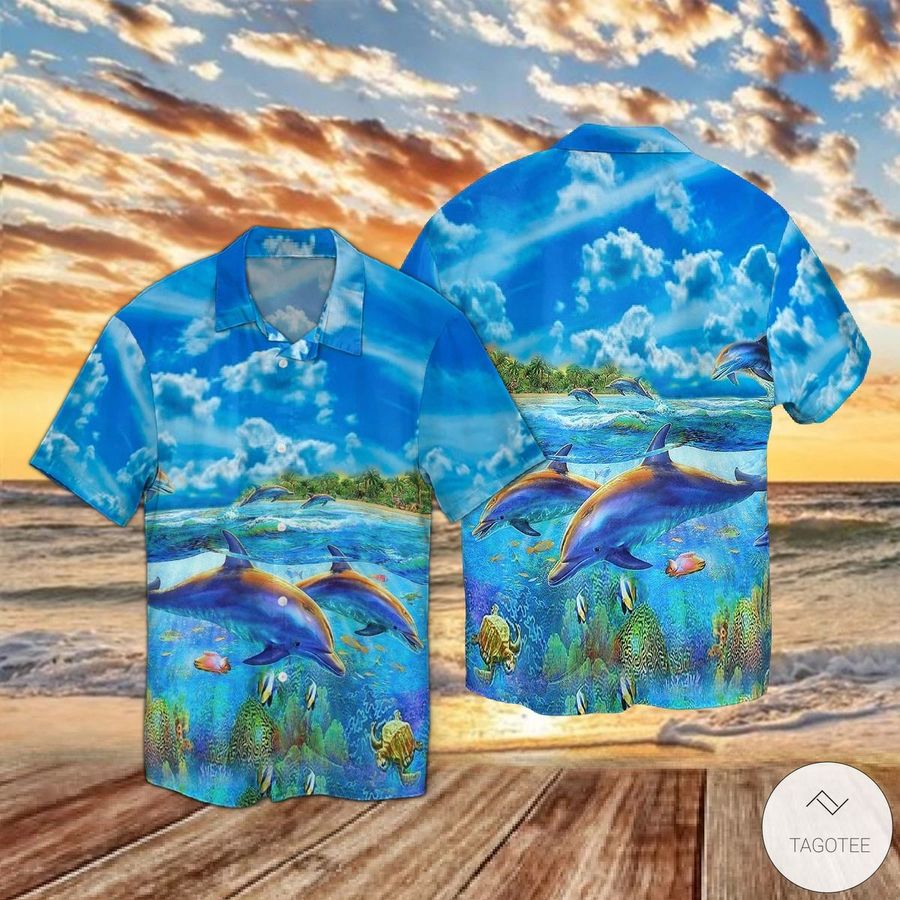 Dolphins Under The Sea Hawaiian Shirt