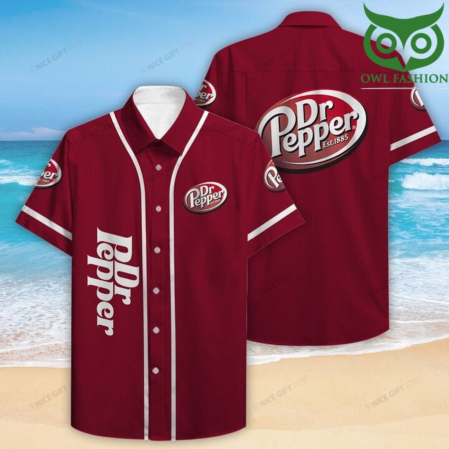 Dr Pepper full wine red Hawaii 3D Shirt