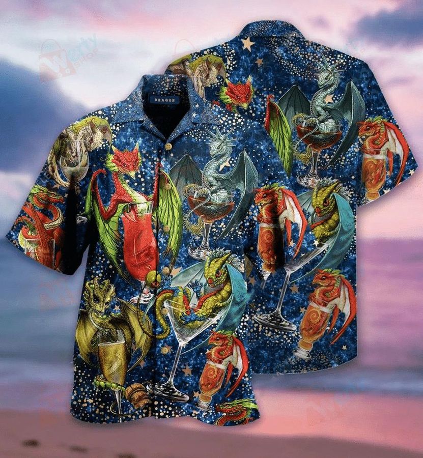 Dragon Cocktail Hawaiian Shirt Pre13264, Hawaiian shirt, beach shorts, One-Piece Swimsuit, Polo shirt, funny shirts, gift shirts, Graphic Tee