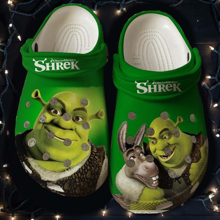 Dream Works Shrek For Men And Women Gift For Fan Classic Water Rubber Crocs Crocband Clogs, Comfy Footwear.png