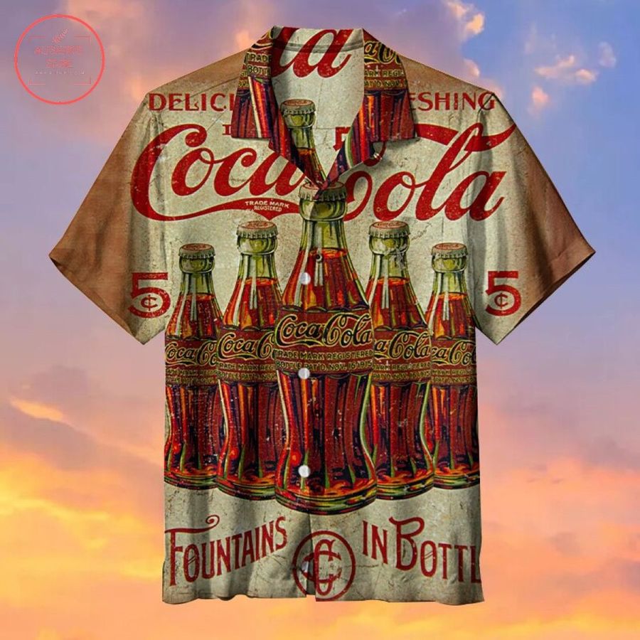 Drink Coca Cola Old Time Hawaiian Shirt