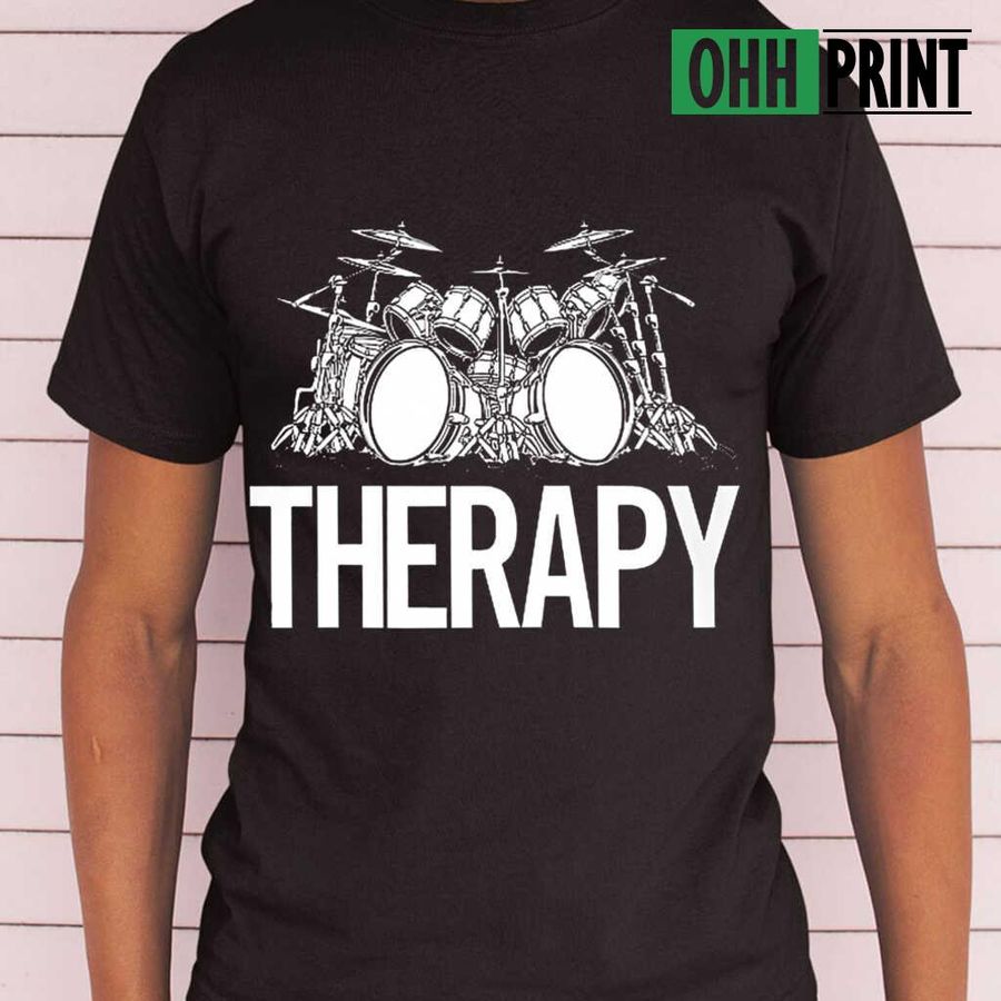 Drums Therapy Tshirts Black