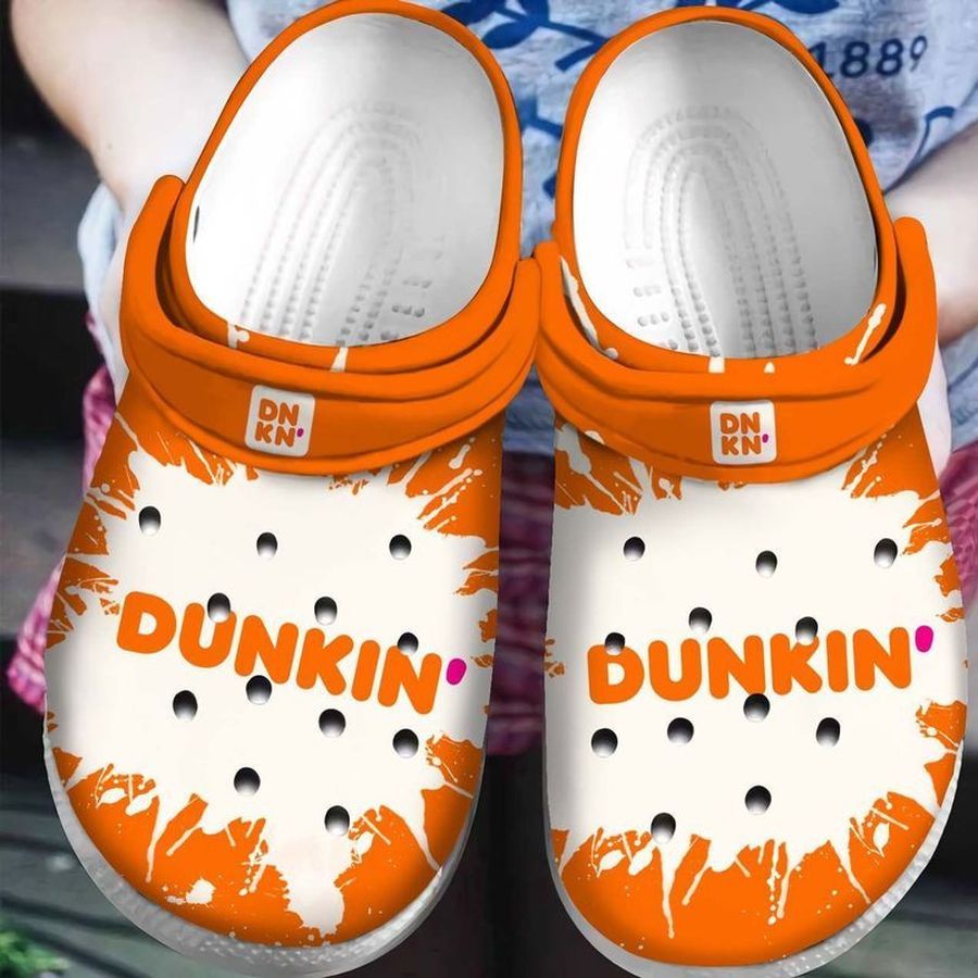 Dunkin Donut Gift For Lover Rubber Crocs Crocband Clogs Comfy Footwear Tl97