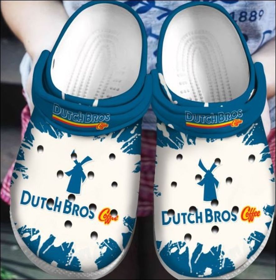Dutch Bros Coffee Drink Gift Art Rubber Crocs Crocband Clogs, Comfy Footwear For Men And Women