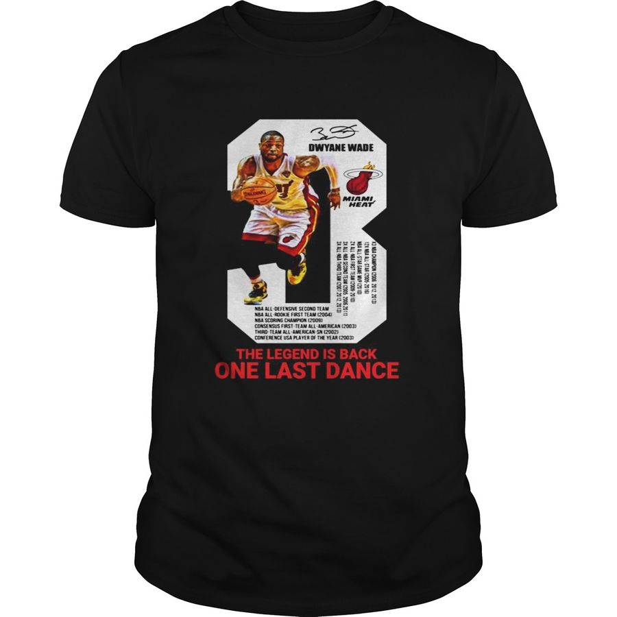 Dwyane Wade The Legend Is Black One Last Dance Tshirts, Ladies Sport T Shirt