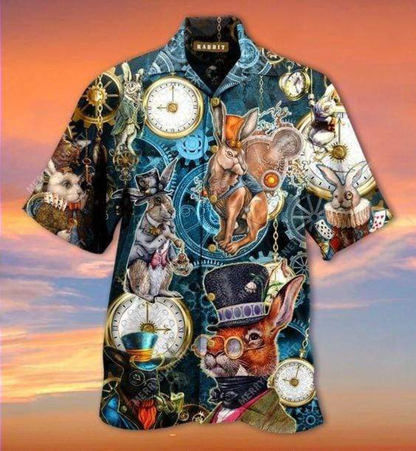 Easter Steampunk Bunny Hawaiian Shirt Pre13198, Hawaiian shirt, beach  shorts, One-Piece Swimsuit, Polo shirt, funny