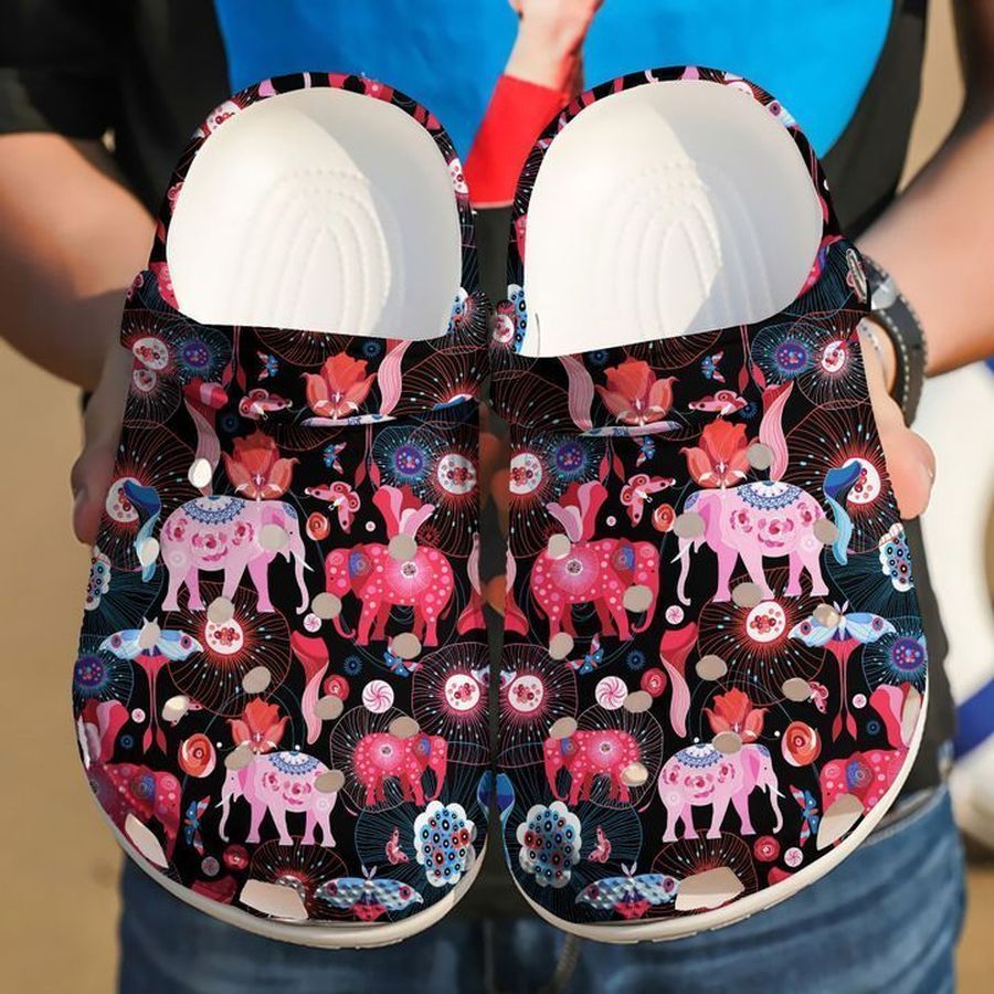 Elephant Pattern Sku 927 Crocs Clog Shoes