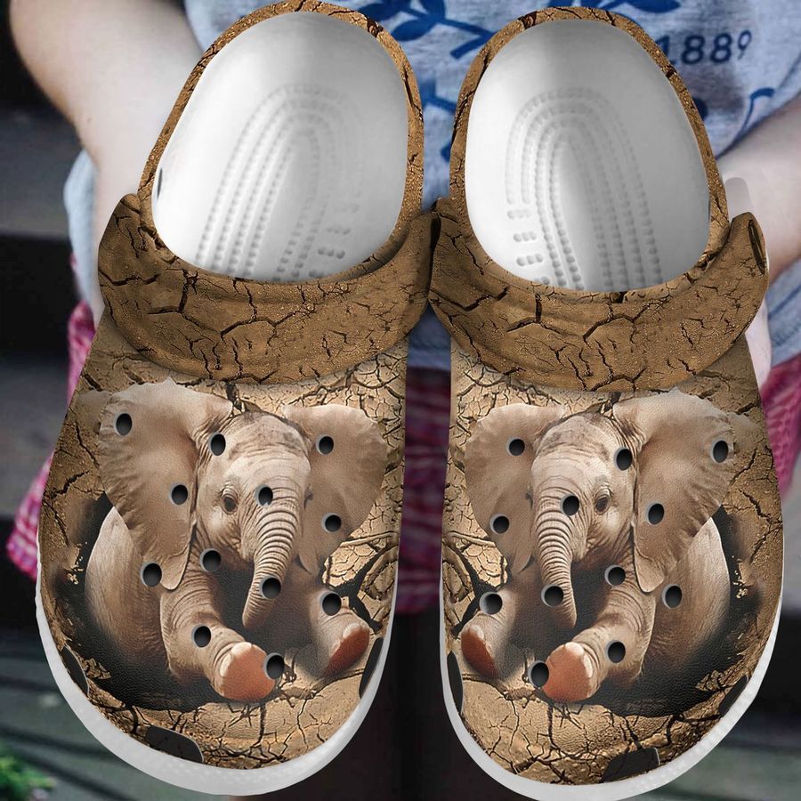 Elephant Personalized Clog Custom Crocs Comfortablefashion Style Comfortable For Women Men Kid Print 3D Hello I Am Elephant