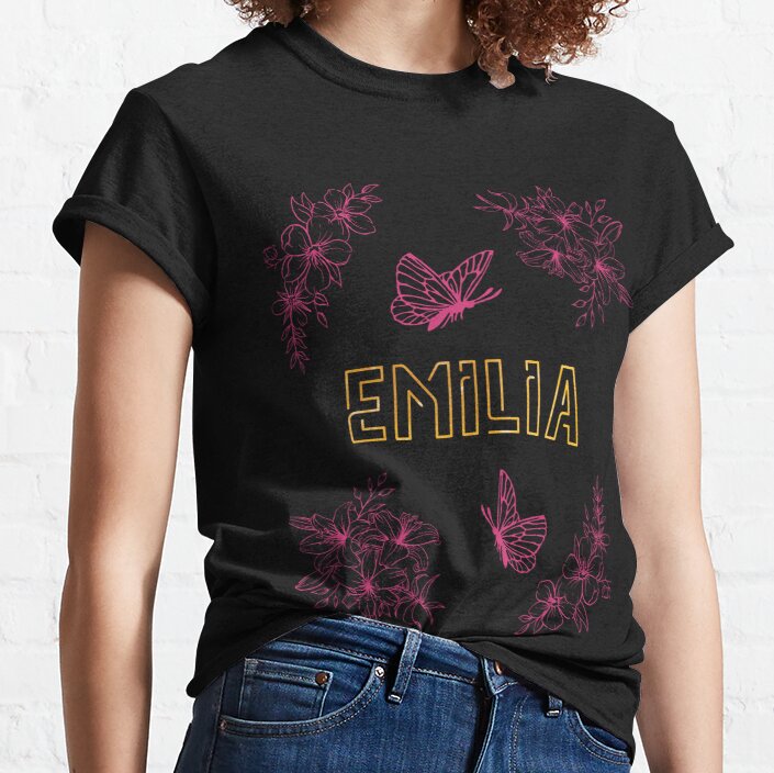 EMILIA Name gift idea First Name Design cool Classic T-Shirt