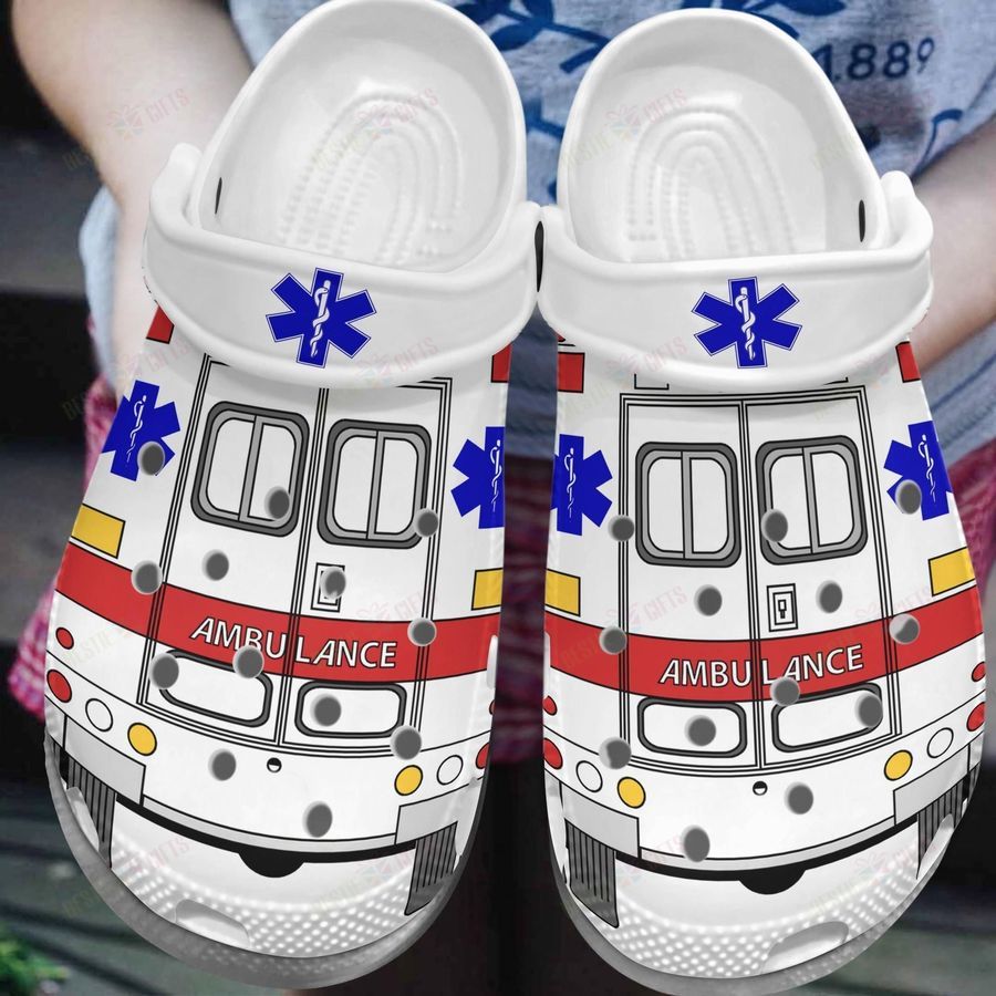 Ems Crocs Classic Clog Whitesole Ambulance Shoes
