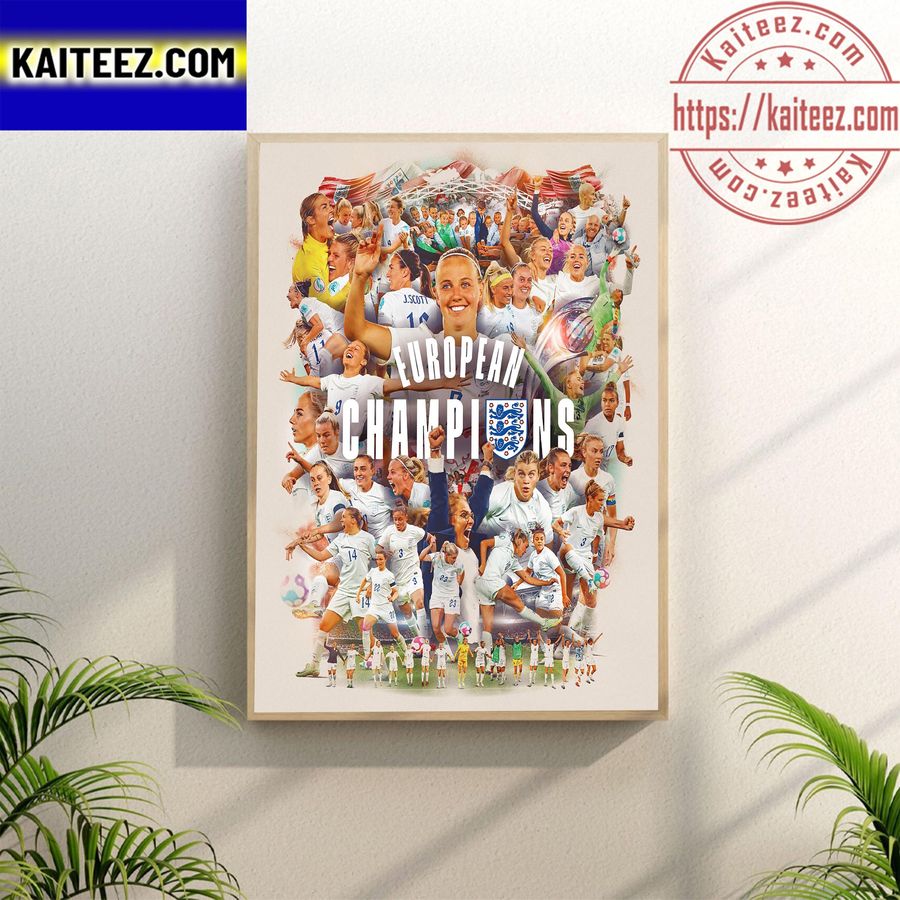 England Are The UEFA Women's EURO 2022 Champions Wall Decor Poster Canvas Poster