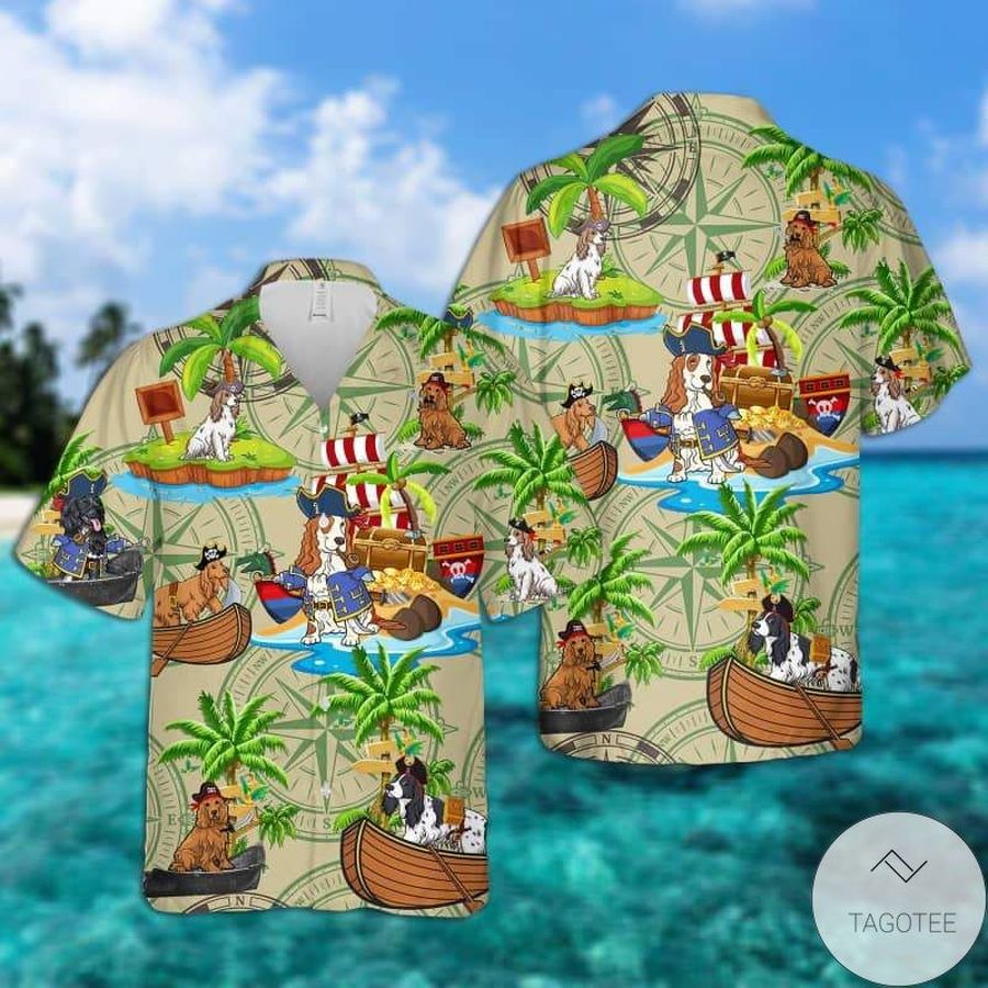 English Springer Spaniel Pirates Hawaiian Shirt