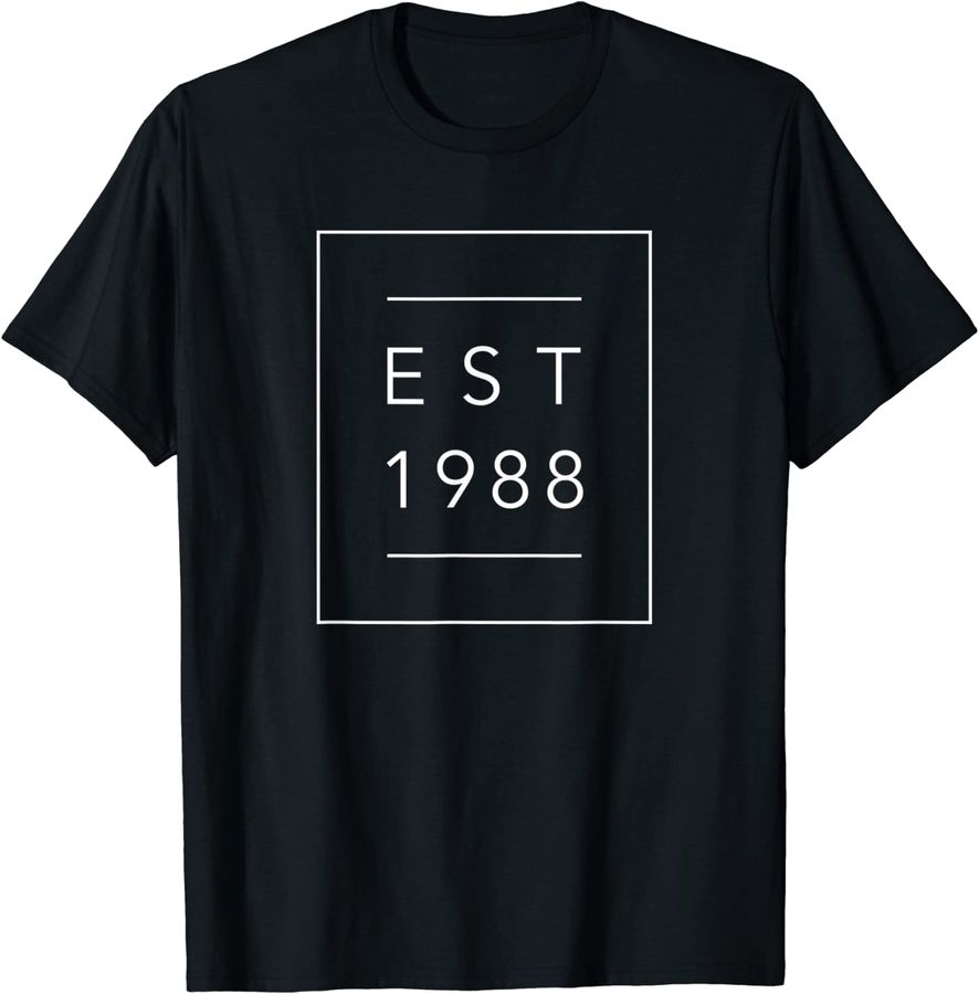 EST - 1988 - 88 - Aesthetic - Birthday - Anniversary