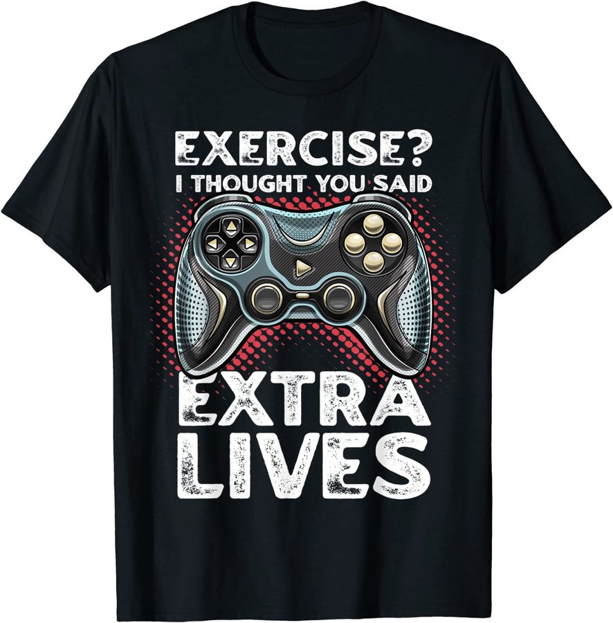 Extra Lives Funny Video Game Controller Retro Gamer Boys_1