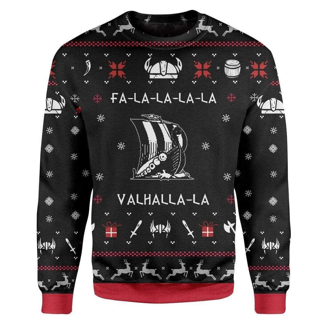 Fa-La-La-La-La Valhalla-La Christmas For Unisex Ugly Christmas Sweater All Over