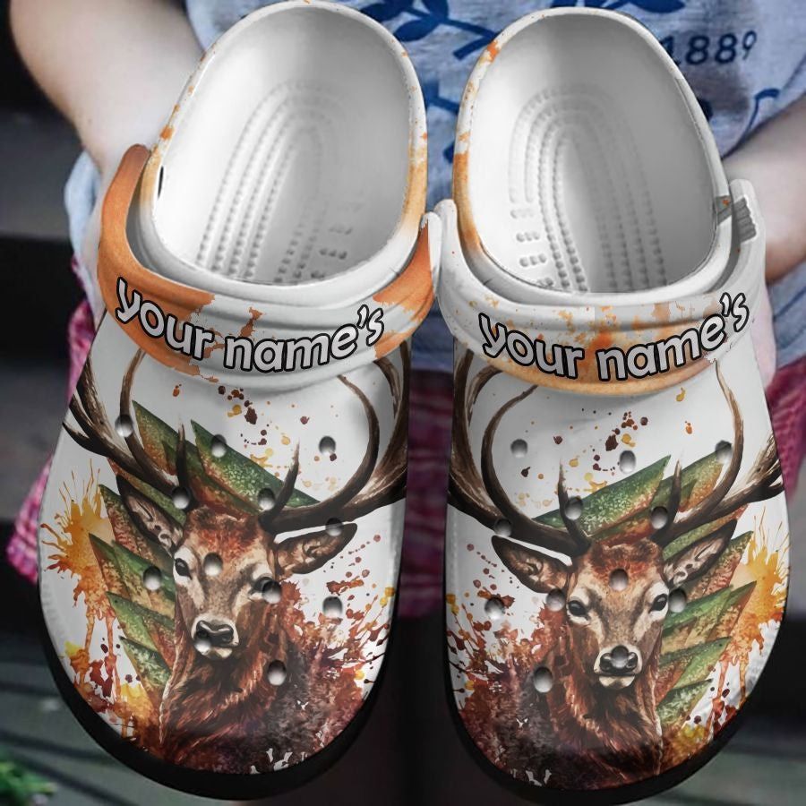 Face Deer Painting Crocs Shoes Crocbland Clog Gifts For Men Women - Face-Dr