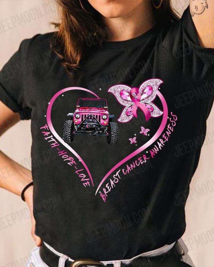 Faith hope love – Breast cancer awareness, jeep girl breast cancer
