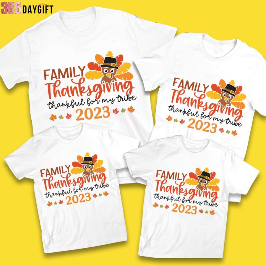 Family Thanksgiving Shirts Thankful For My Tribe 2023