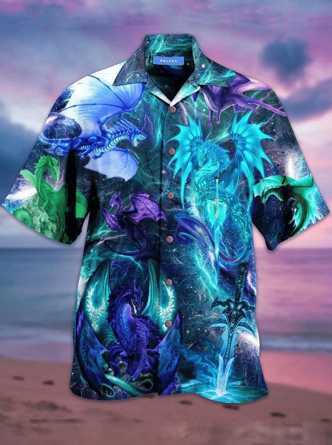 Fantasy Blue Dragon Hawaiian Shirt Pre13203, Hawaiian shirt, beach shorts, One-Piece Swimsuit, Polo shirt, funny shirts, gift shirts, Graphic Tee
