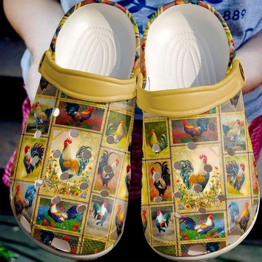 Farmer Chicken Pattern Sku 978 Crocs Crocband Clog Comfortable For Mens Womens Classic Clog Water Shoes