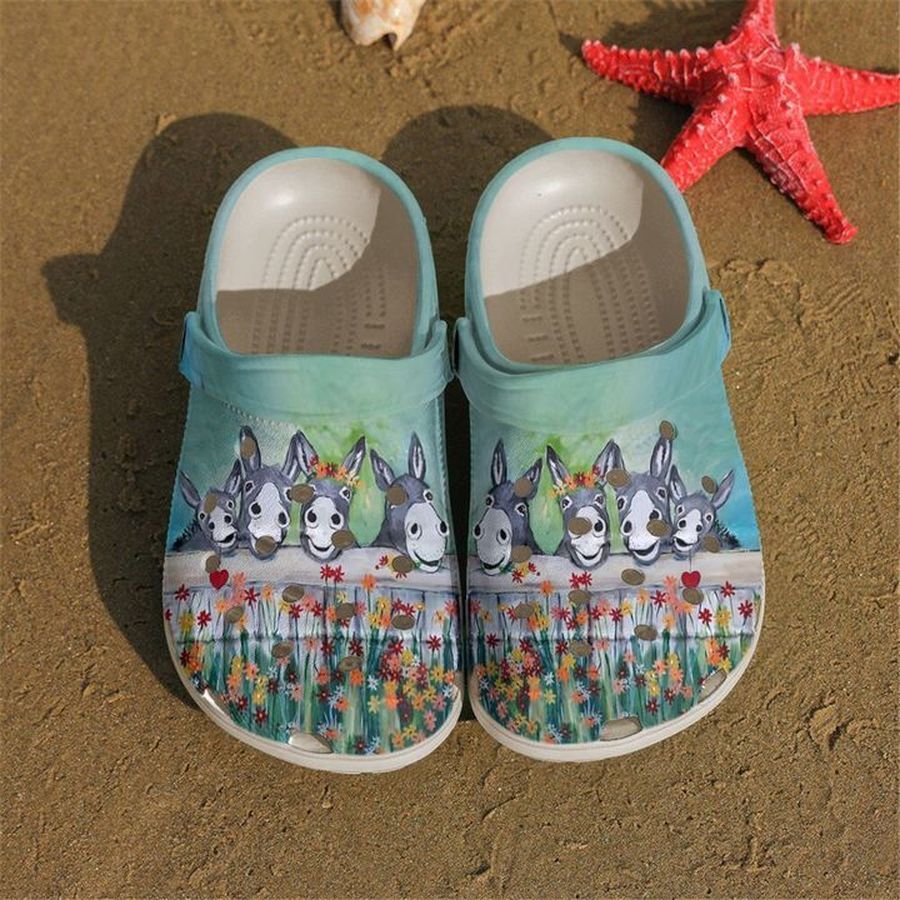 Farmer Funny Donkey Sku 982 Crocs Crocband Clog Comfortable For Mens Womens Classic Clog Water Shoes