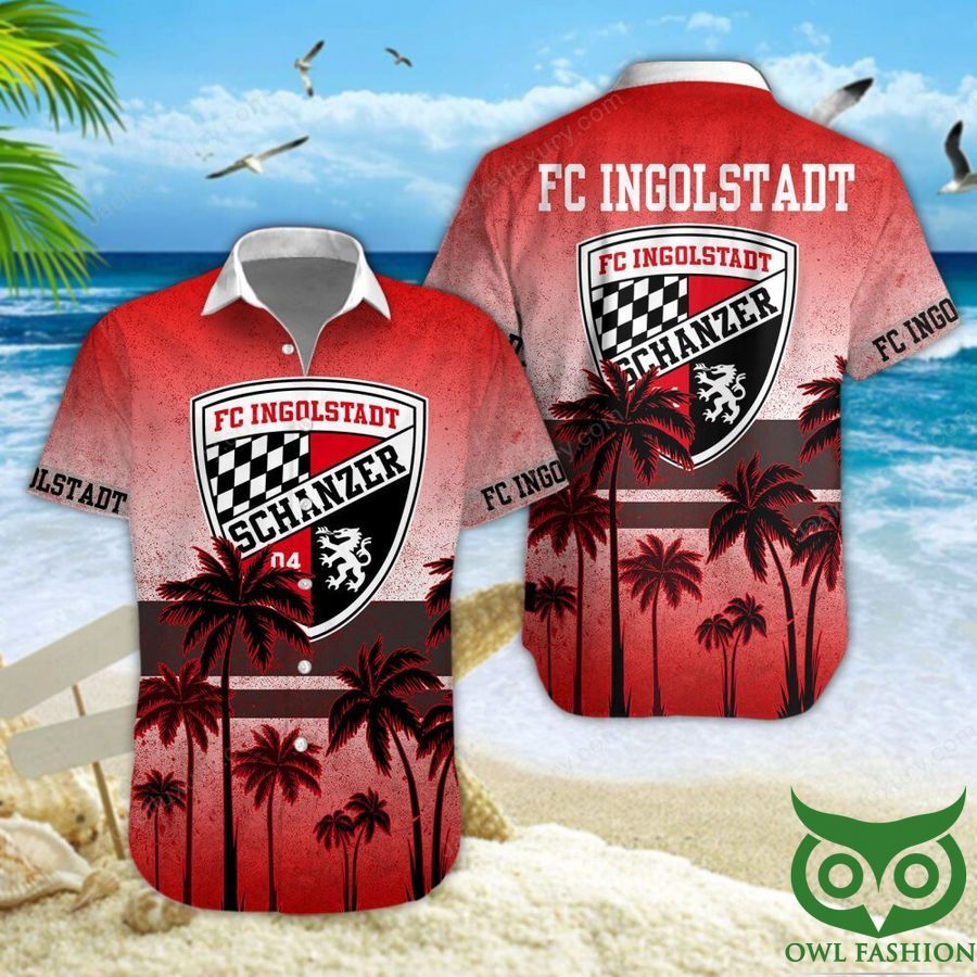FC Ingolstadt Red Coconut Tree Hawaiian Shirt