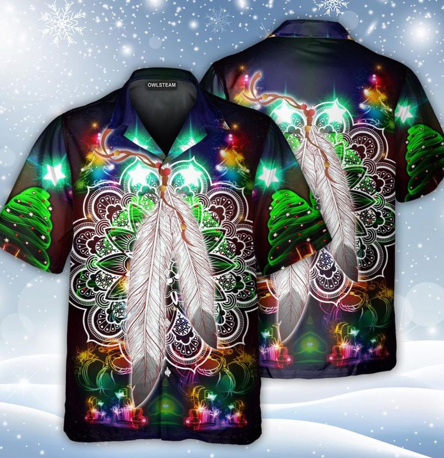 Feather Mandala Christmas Hawaiian Shirt