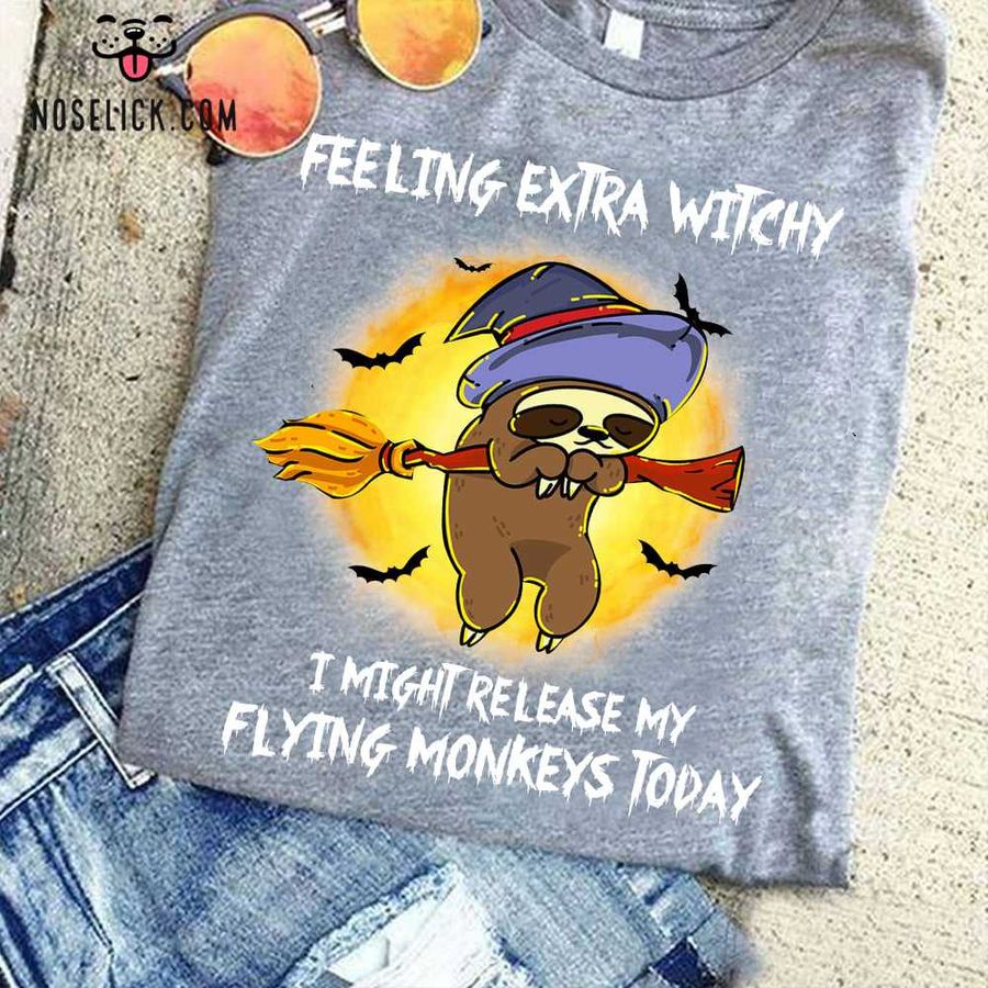 Feeling extra witchy I might release my flying monkeys today – Sloth sleeping witch, halloween sloth witch