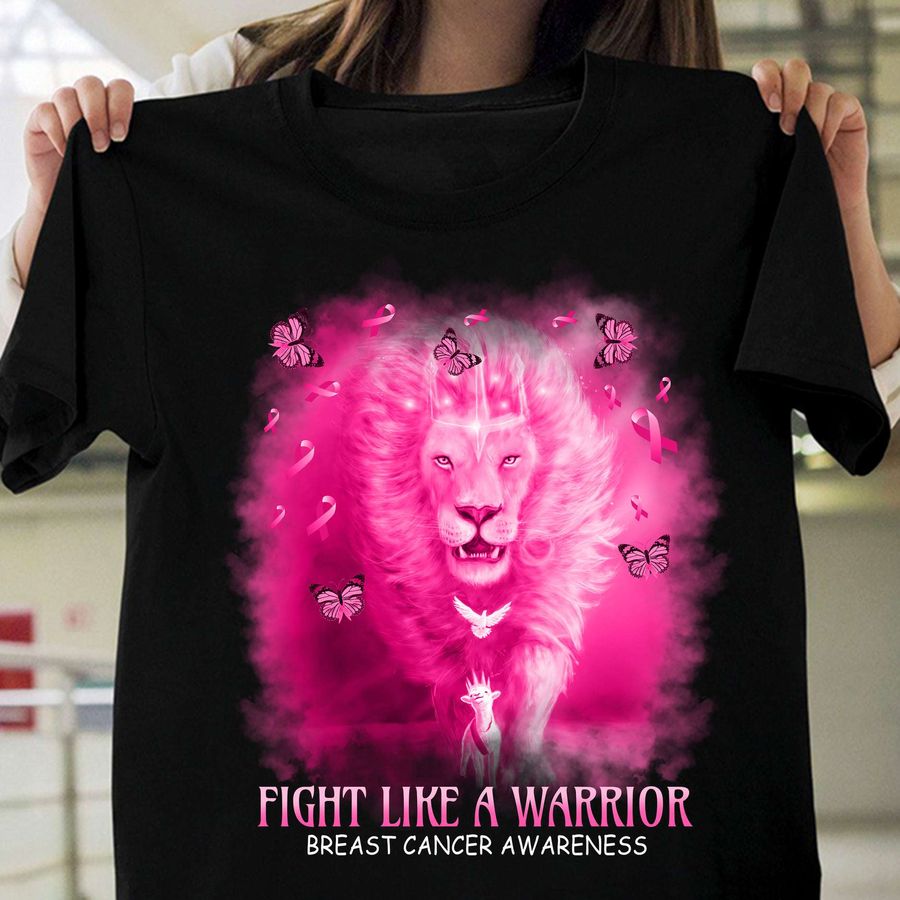 Fight like a warrior – Breast cancer awareness, pink lion king