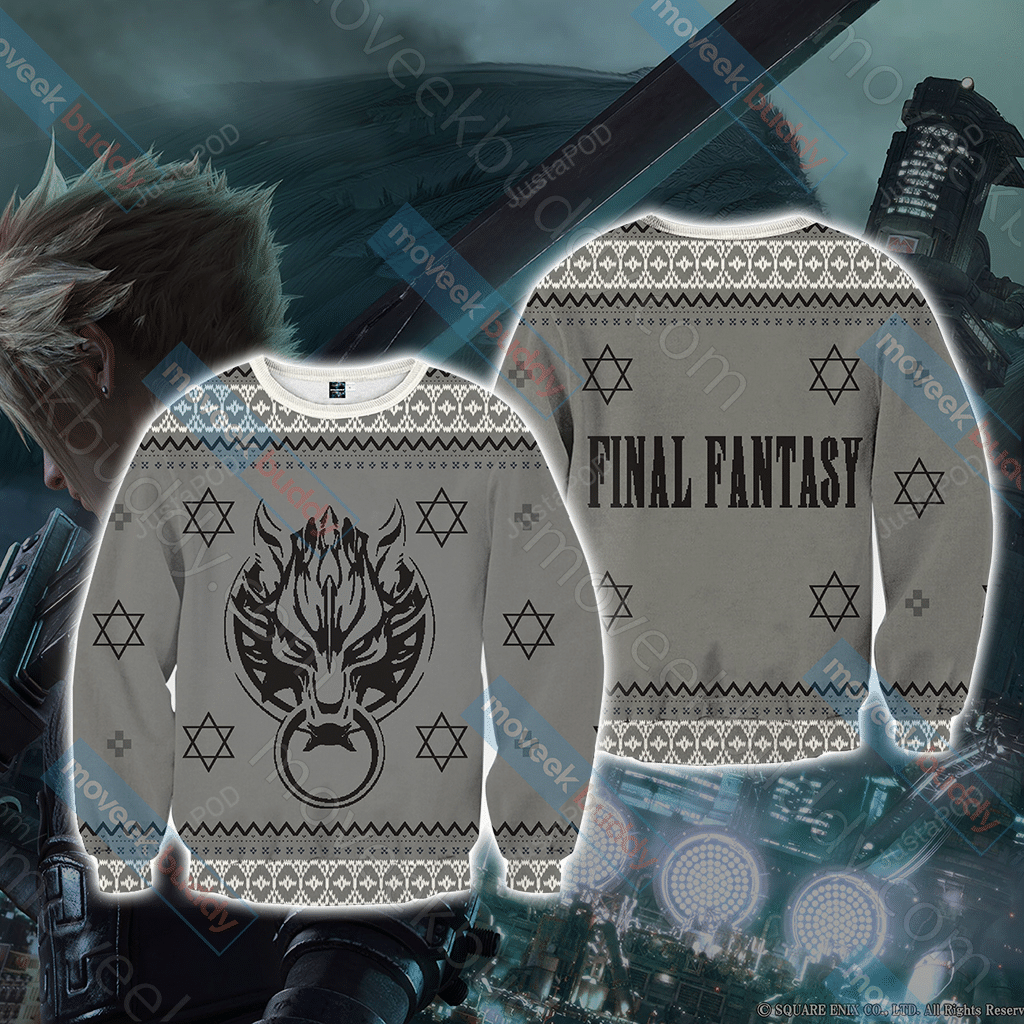 Final Fantasy VII Ugly Christmas Sweater All Over Print Sweatshirt