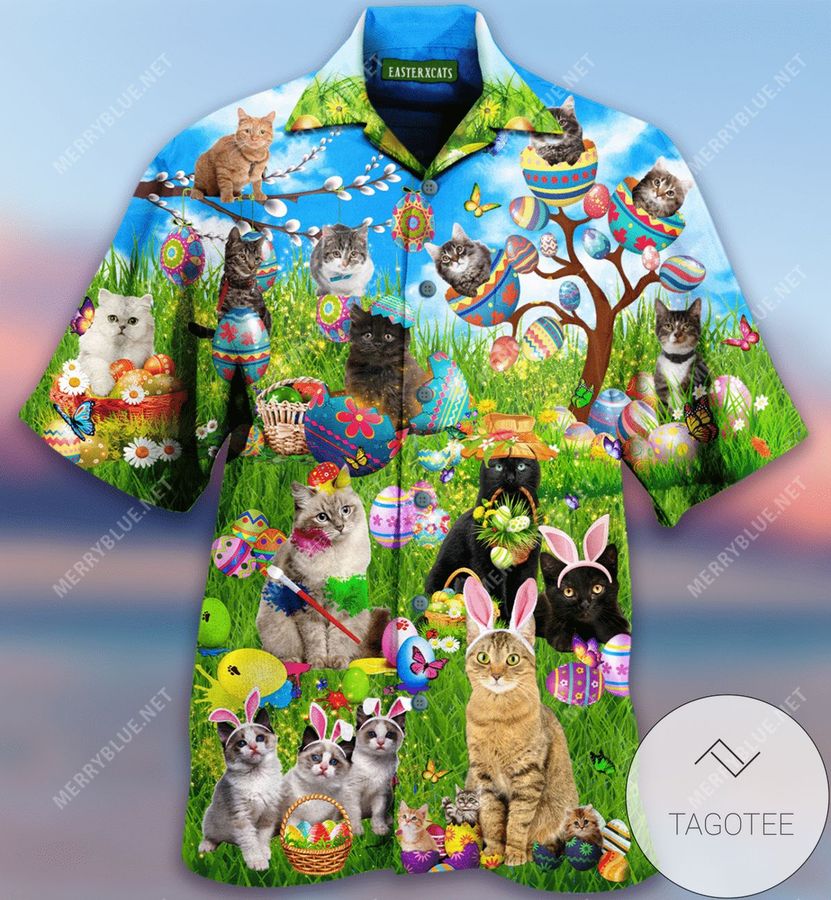 Find The Great Gift Of Easter Is A Cat Unisex Authentic Hawaiian Shirt 2022