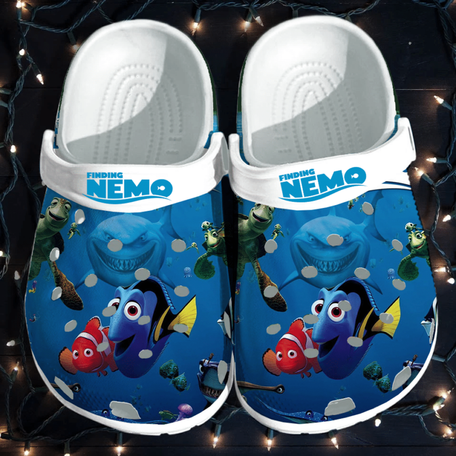 Finding Nemo Crocs Crocband Clogs, Comfy Footwear, Shoes.png