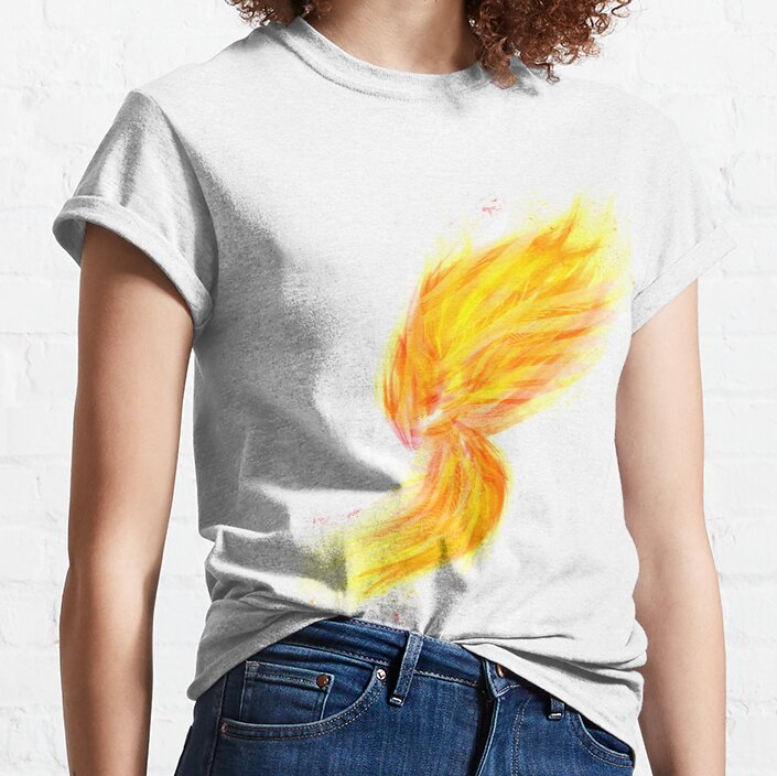 Fire Bird White Classic T-Shirt