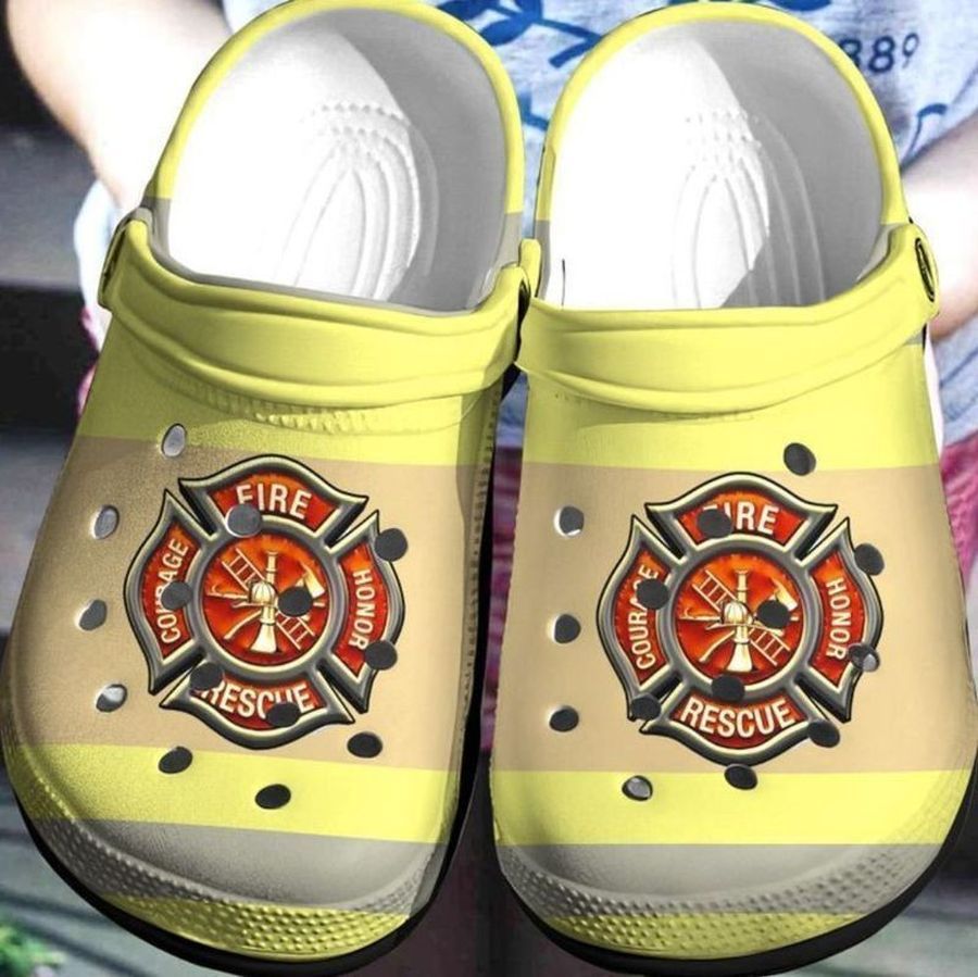 Firefighter Gift For Lover Rubber Crocs Crocband Clogs Comfy Footwear Tl97