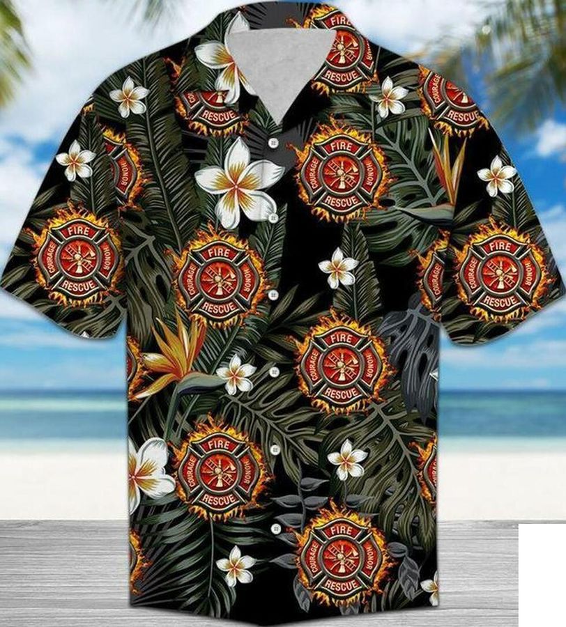Firefighter Hawaii Hawaiian Shirt Fashion Tourism For Men Women Shirt