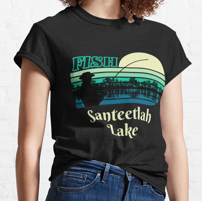 Fish Santeetlah Lake vintage sunset  Classic T-Shirt