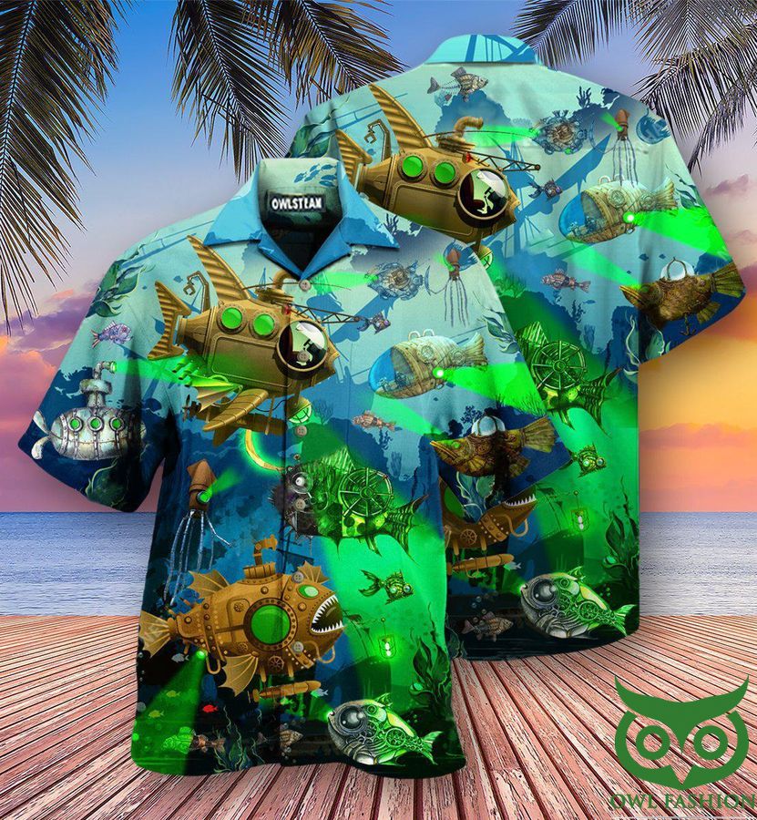 Fish Steampunk Edition Technological Hawaiian Shirt