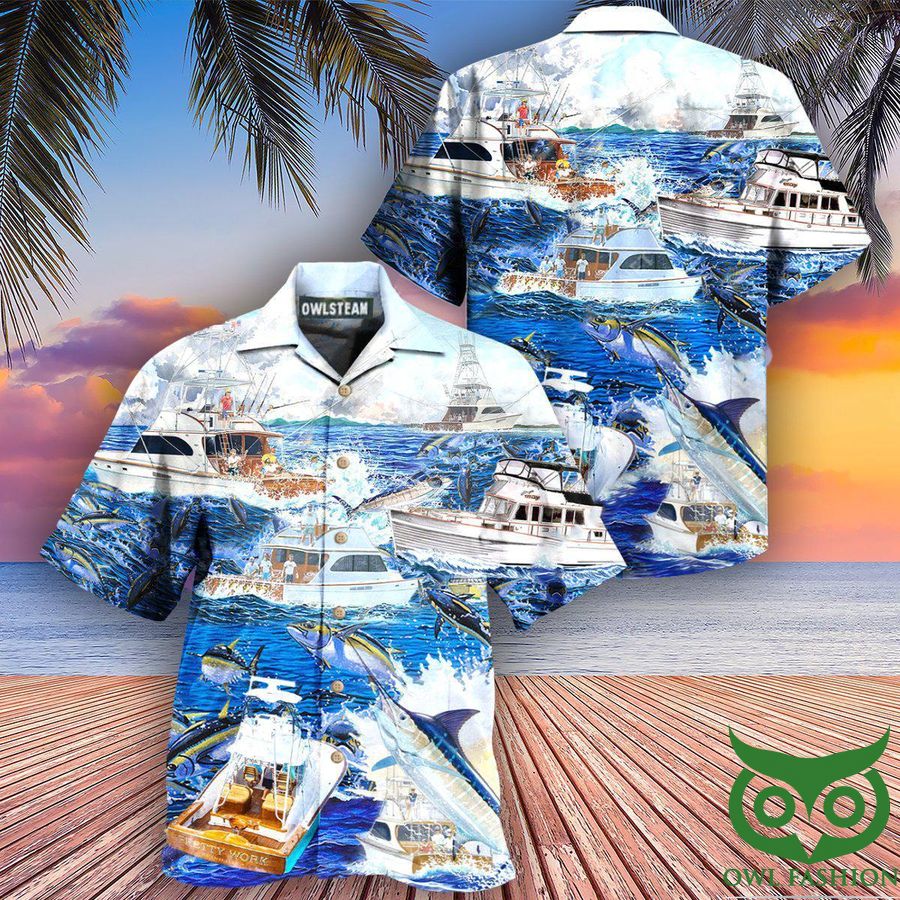 Fishing Is My Game Papa Is My Name Edition Sea View Hawaiian Shirt