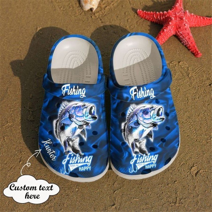 Fishing Personalized Blue Sku 1050 Crocs Crocband Clog Comfortable For Mens Womens Classic Clog Water Shoes