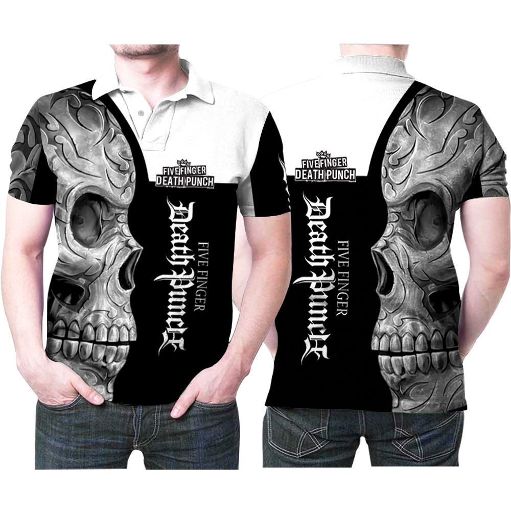 Five Finger Death Heavy Rock Band Skull For Fan 3d Polo Shirt All Over Print Shirt 3d T-shirt