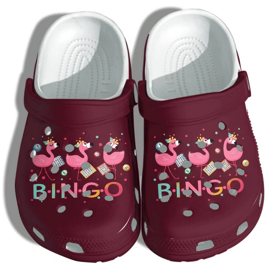 Flamingo Bingo 2 Gift For Lover Rubber Crocs Crocband Clogs, Comfy Footwear
