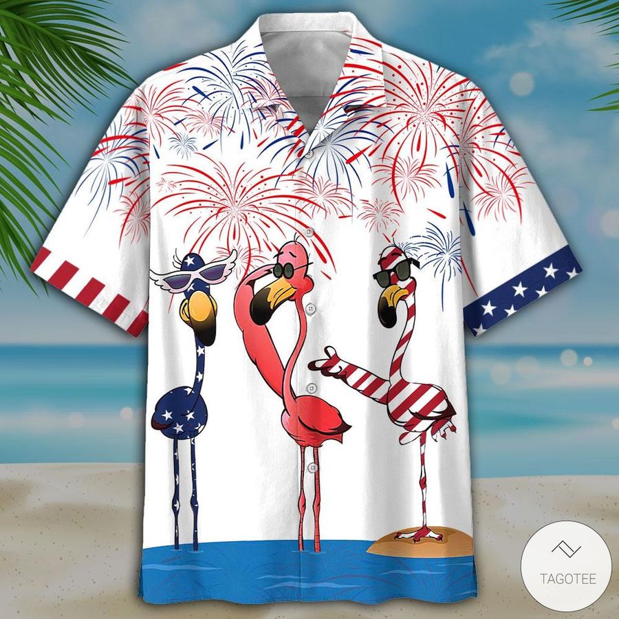 Flamingo Independence Hawaiian Shirts