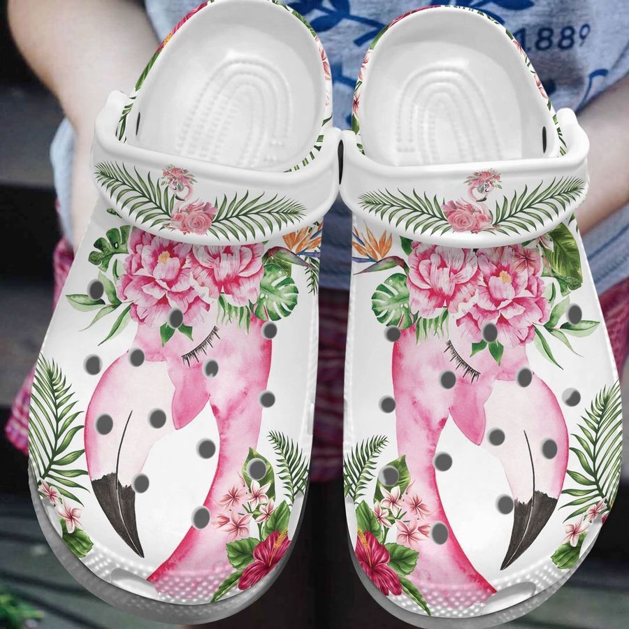 Flamingo Personalized Clog Custom Crocs Comfortablefashion Style Comfortable For Women Men Kid Print 3D Tropical Bird
