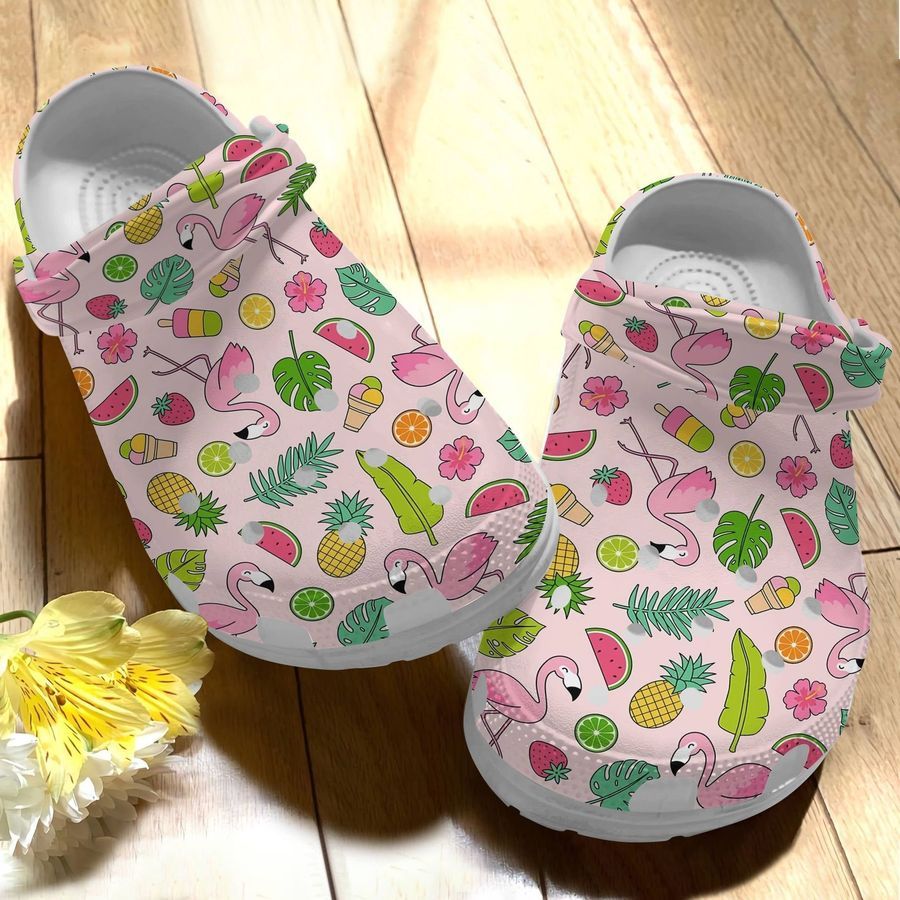 Flamingo Summer Vibes Crocs Clog Shoes