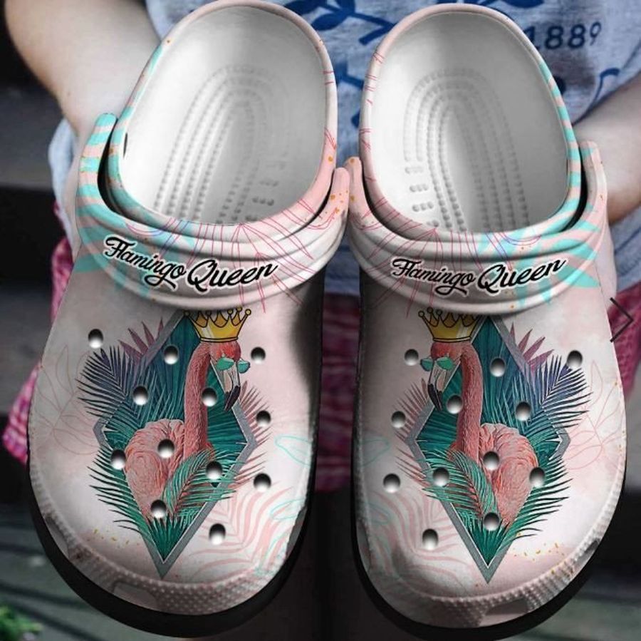 Flaminigo Queen Beauty Jungle 6 Gift For Lover Rubber Crocs Crocband Clogs, Comfy Footwear
